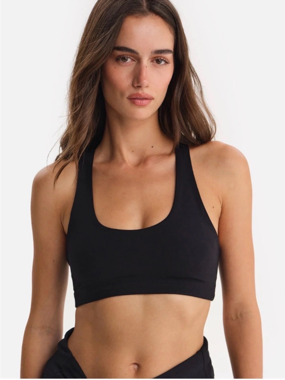 Mate the label- Organic Stretch Sports Bra- black (s)